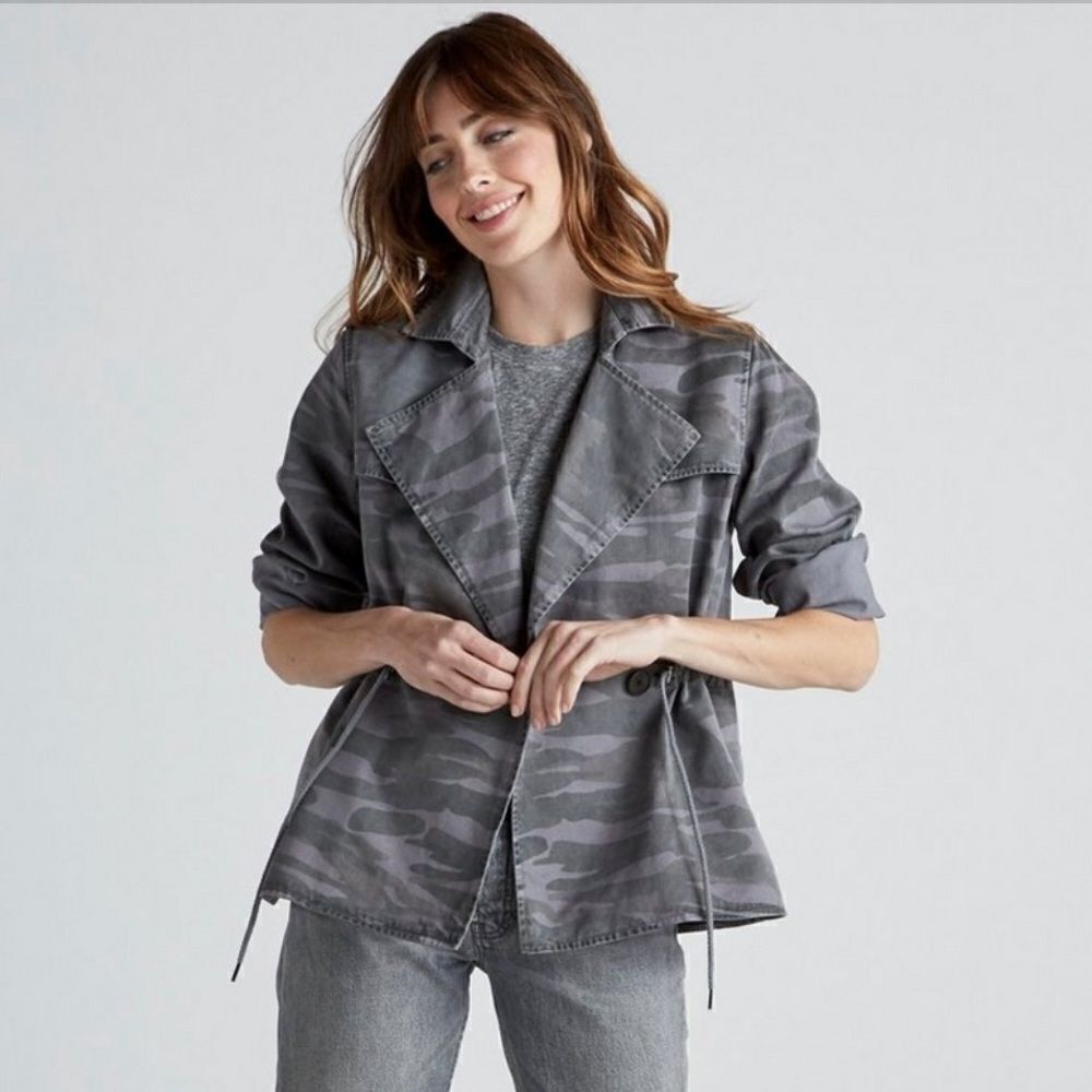 Lucky Brand Camo Cinch Waist Jacket